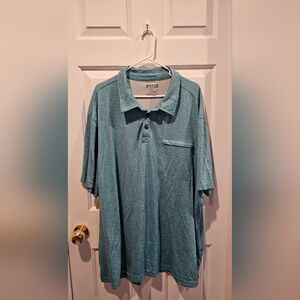 Duluth Trading Co. Armachillo Cooling Short Sleeve Polo Shirt in a blue-green co